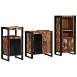 vidaXL Ensemble de mobilier de salle de bain avec étagère 3 Pièces