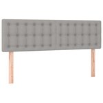 vidaXL Sommier à lattes de lit avec matelas Gris clair 140x200cm Tissu