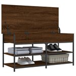vidaXL Banc à chaussures chêne marron 100x42 5x50 cm bois d'ingénierie