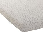 Drap housse jersey imprime 70 x 140 cm leafy bunny gris