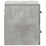 vidaXL Cabinet de chevet mural Gris béton 34 5 x 33 x 40 cm