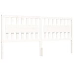 vidaXL Cadre de lit avec tête de lit blanc 200x200 cm bois massif