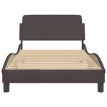 vidaXL Cadre de lit sans matelas marron foncé 100x200 cm tissu