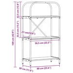 vidaXL Étagère Sonoma gris 60 x 30 x 109 cm Bois d'ingénierie