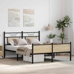vidaXL Cadre de lit sans matelas chêne sonoma 150x200 cm