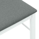 vidaXL Chaises à manger coussins 2 Pièces blanc bois massif caoutchouc