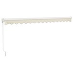 vidaXL Auvent rétractable crème 4x3 m tissu et aluminium