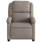 vidaXL Fauteuil de massage inclinable électrique Taupe Tissu