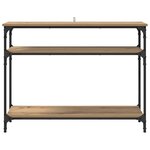 vidaXL Table console avec étagère Chêne artisanal 100 x 29 x 75 cm