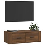 vidaXL Armoire TV suspendue Chêne marron 80x36x25 cm Bois d'ingénierie