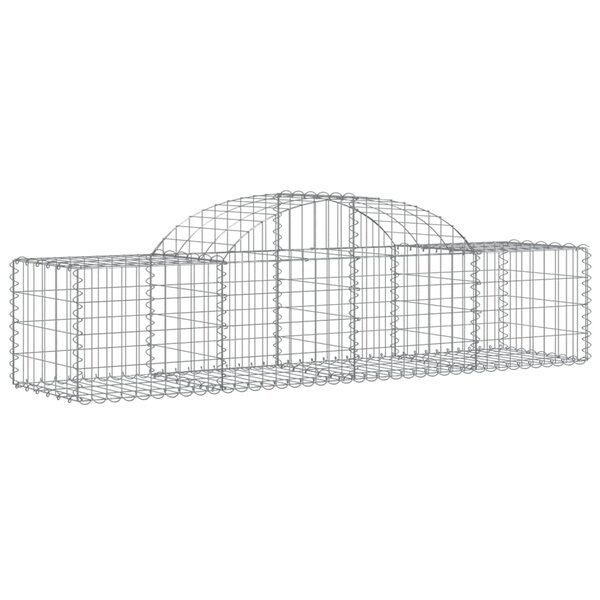 vidaXL Panier de gabions arqué 200x50x40/60 cm Fer galvanisé