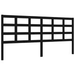 vidaXL Cadre de lit sans matelas noir 200x200 cm bois massif de pin