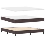 Lit à ressort vidaXL avec matelas marron foncé 180x200 cm en tissu
