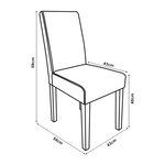 Lot de 4 chaises de salle à manger 89 x 43 x 54 cm moderne design robuste noir 03_0009830