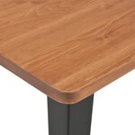 vidaXL Mobilier de bar 3 Pièces Acier Noir et marron