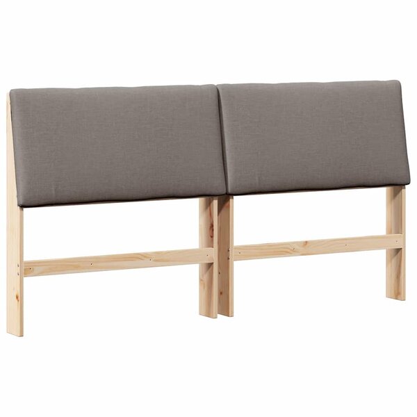vidaXL Tête de lit capitonnée Taupe 180 cm Pin massif