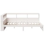 vidaXL Lit bibliothèque sans matelas blanc 90x190cm bois de pin massif