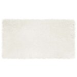 vidaXL Tapis en fausse Tafalla Blanc 60 x 110 cm Polyester