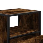 vidaXL Table de chevet murale Chêne fumé 40x31x39 5 cm