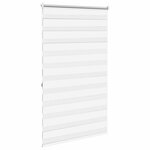 vidaXL Store vénitien zébré 100 9 x 175 cm  largeur du tissu 96 7 cm  blanc