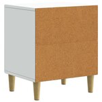 vidaXL Cabinet de chevet Blanc 43 x 34 5 x 50 cm Bois d'ingénierie