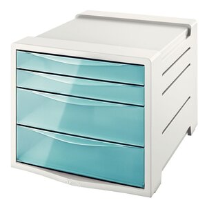 bloc de classement 4 tiroirs Colour'Ice - Bleu