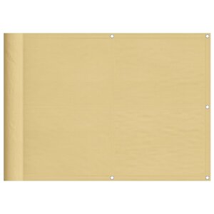 vidaXL Écran de balcon sable 75x400 cm 100  polyester oxford