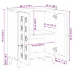 vidaXL Buffet Naturel 60 x 33 x 75 cm Bois de mangue massif