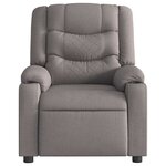 vidaXL Fauteuil inclinable électrique Taupe Tissu