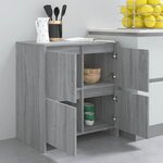 vidaXL Buffet Sonoma gris 70x41x75 cm Bois d'ingénierie
