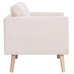 vidaXL Canapé à 2 places Tissu Crème