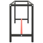 vidaXL Cadre de banc de travail Noir et rouge mat 170x50x79 cm Métal
