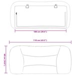 vidaXL Coussin de tête de lit marron 100 cm similicuir