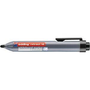 Marqueur Tableaux blancs retract 12 Noir Pointe Ronde 1 5-3 mm EDDING