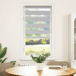 vidaXL Store zèbre gris clair largeur du tissu 50 9 cm polyester