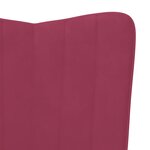 vidaXL Chaise de relaxation avec tabouret Rouge bordeaux Velours