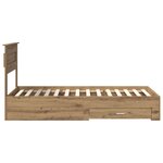 vidaXL Cadre de lit Chêne artisanal 100 x 200 cm Bois d'ingénierie