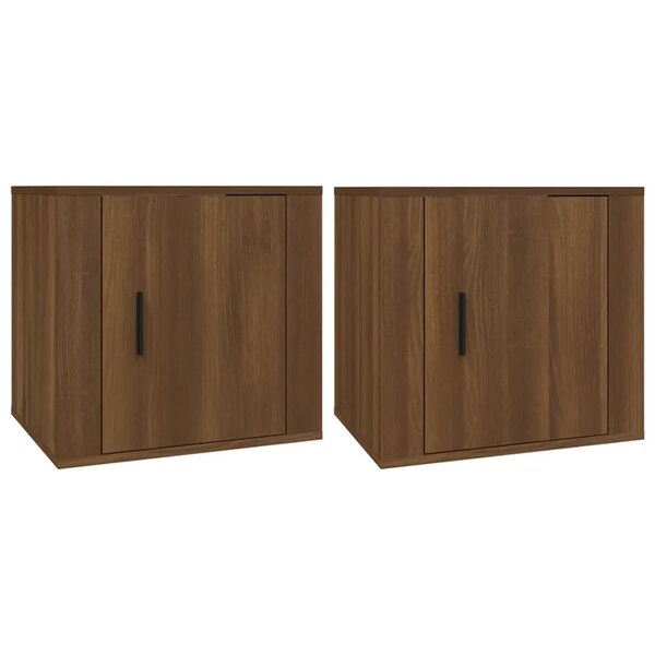 vidaXL Tables de chevet 2 Pièces Chêne marron 50x39x47 cm