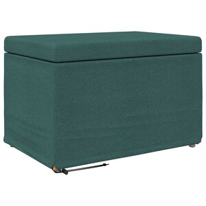 vidaXL Tabouret Vert foncé 61 x 41 x 40 cm Tissu et bois stratifié