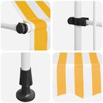 vidaXL Auvent rétractable manuel 200 cm Rayures oranges et blanches