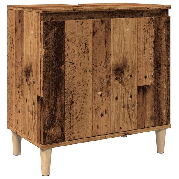 vidaXL Armoire d'évier vieux bois 58x33x60 cm bois d'ingénierie