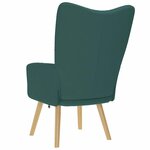 vidaXL Chaise de relaxation Vert foncé Tissu