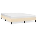 vidaXL Cadre de lit sans matelas crème 140x190 cm tissu