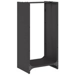 vidaXL Portant de bois chauffage noir 40x30x80 cm