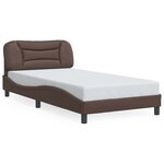 vidaXL Cadre de lit sans matelas Hvar marron 100x200 cm similicuir