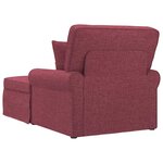 vidaXL Chaise lounge avec jupe Bordeaux 91 x 157 x 91 cm tissu
