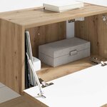 vidaXL Meuble TV mural Montage mural Chêne artisan 60 x 31 x 29.5 cm