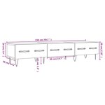 vidaXL Meuble TV chêne fumé 150x36x30 cm bois d'ingénierie