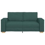 vidaXL Canapé 2 places Vert foncé 140 cm Tissu