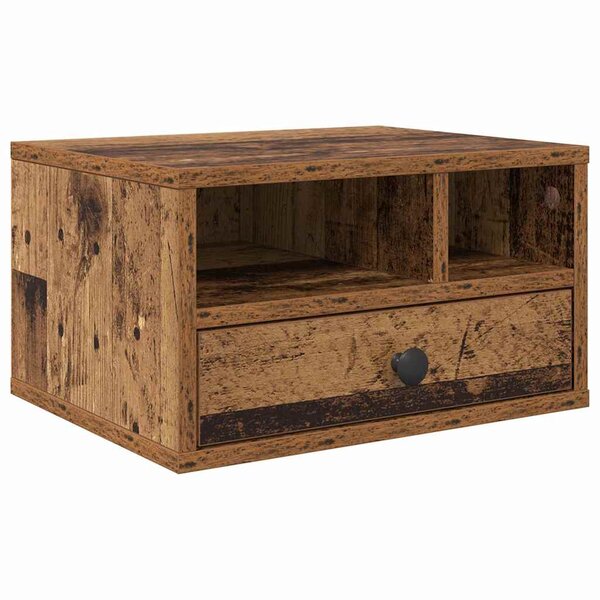 vidaXL Support d'imprimante avec tiroir Bois Ancien 40 x 32 x 24 cm